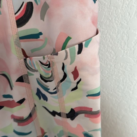 Athleta Pink Floral Patterned Plus Leggings SZ 3X NWT - Picture 6 of 8